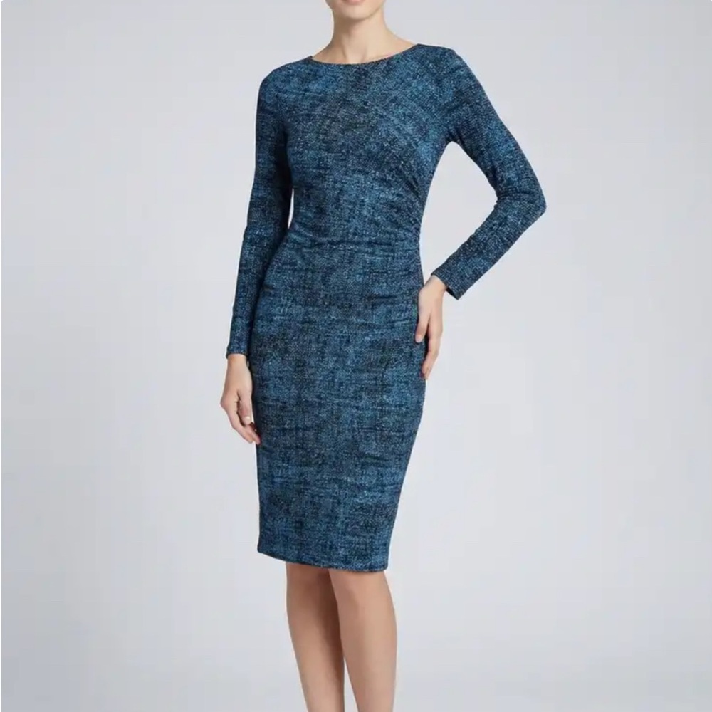 TALBOTS Faux Wrap 3/4 Sleeve Knee Length Dress